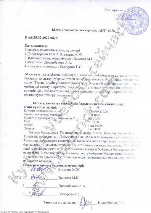 Ыстық тамақ АКТ-і